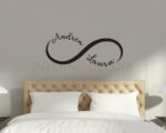 Adesivo murale con nome infinity "AMORE ETERNO"