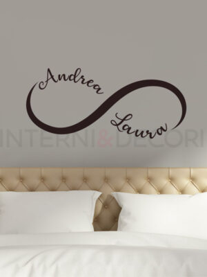 Adesivo murale con nome infinity "AMORE ETERNO"