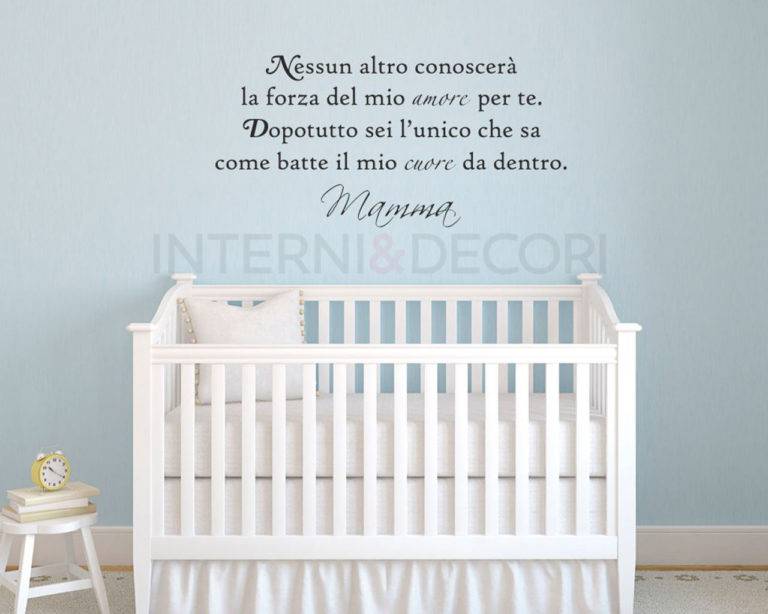 Adesivo frase nascita bimbo "NESSUN ALTRO CONOSCERÀ..."