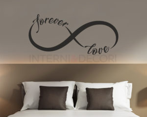 Adesivo murale-forever love-adesivo da parete infinity