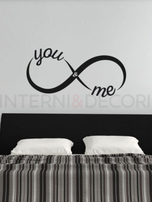 Adesivo da parete infinity "YOU & ME" - Adesivo murale