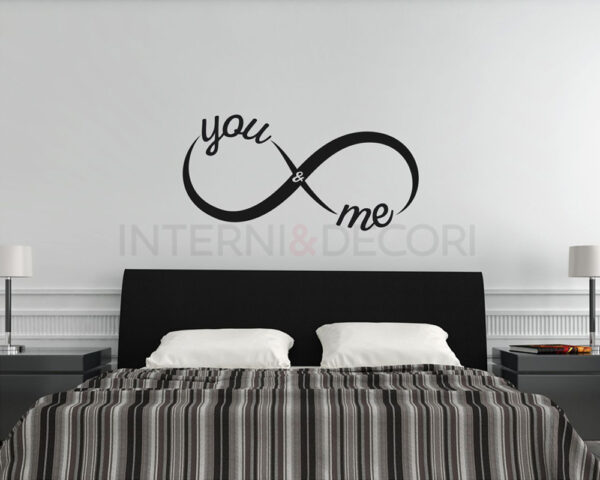 Adesivo da parete infinity "YOU & ME" - Adesivo murale