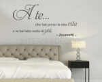 Adesivo da parete frase Jovanotti "A TE"