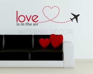 Adesivo da parete amore "LOVE IS IN THE AIR" - Adesivo murale