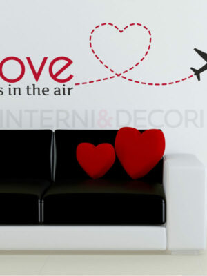 Adesivo da parete amore "LOVE IS IN THE AIR" - Adesivo murale