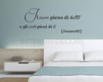 Adesivo da parete frase Jovanotti "LE TASCHE PIENE DI SASSI"