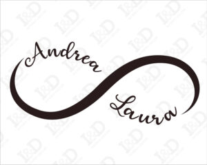 Adesivo da parete infinity-amore-eterno-adesivo murale con nome-amore-adesivo murale