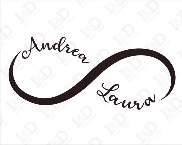 Adesivo murale con nome infinity "AMORE ETERNO"