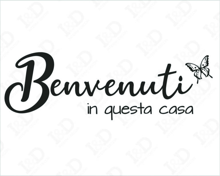 Adesivo da parete "BENVENUTI IN QUESTA CASA"