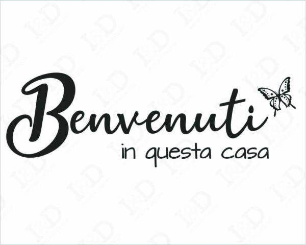 Adesivo da parete "BENVENUTI IN QUESTA CASA"