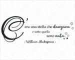 Frase adesiva nascita bimbo "C'ERA UNA STELLA CHE DANZAVA..."