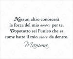 Adesivo frase nascita bimbo "NESSUN ALTRO CONOSCERÀ..."