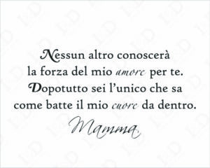 Nessun altro conoscerà…-adesivo murale