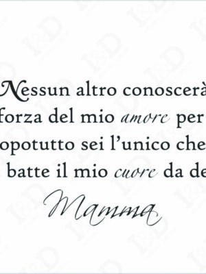 Nessun altro conoscerà…-adesivo murale