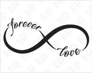 Adesivo da parete infinity-forever love-amore-adesivo murale