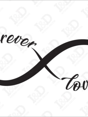 Adesivo da parete infinity-forever love-amore-adesivo murale