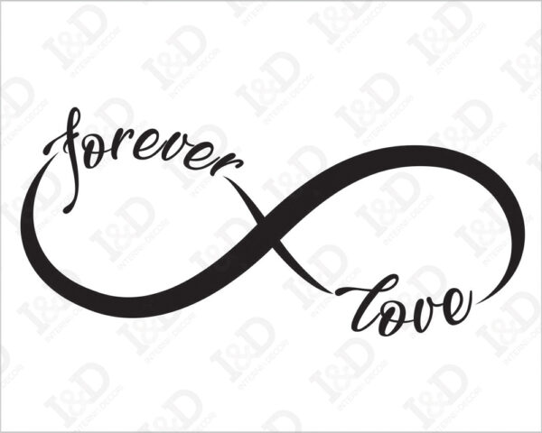 Adesivo da parete infinity "FOREVER LOVE" - Adesivo murale