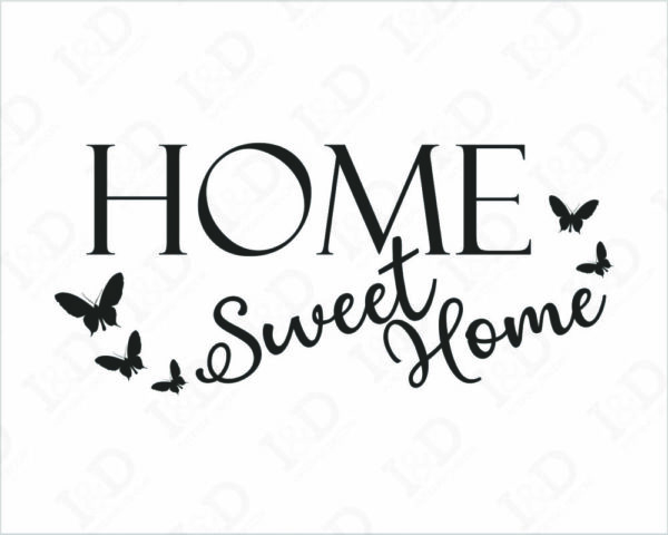 Adesivo da parete casa "HOME SWEET HOME"