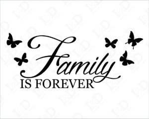 Adesivo da parete famiglia-family is forever-adesivo murale