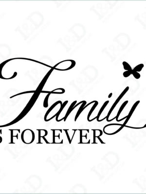 Adesivo da parete famiglia-family is forever-adesivo murale