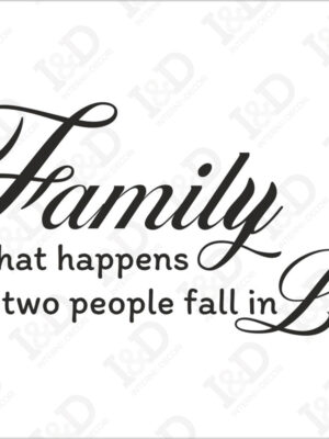 Adesivo da parete famiglia-family is what happens…-adesivo murale