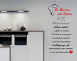 Adesivo murale frase "LA RICETTA DELLA FELICITÀ"