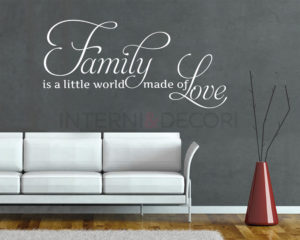 Adesivo murale-family is a little world-adesivo da parete famiglia