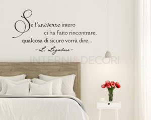 Adesivo murale-Tu sei lei-adesivo da parete frase Ligabue