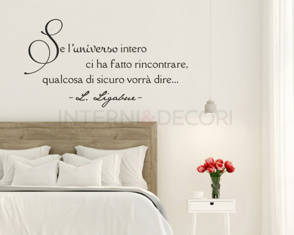 Adesivo da parete frase Ligabue "TU SEI LEI"