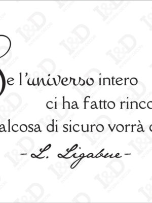 Adesivo da parete frase Ligabue-Tu sei lei-adesivo murale