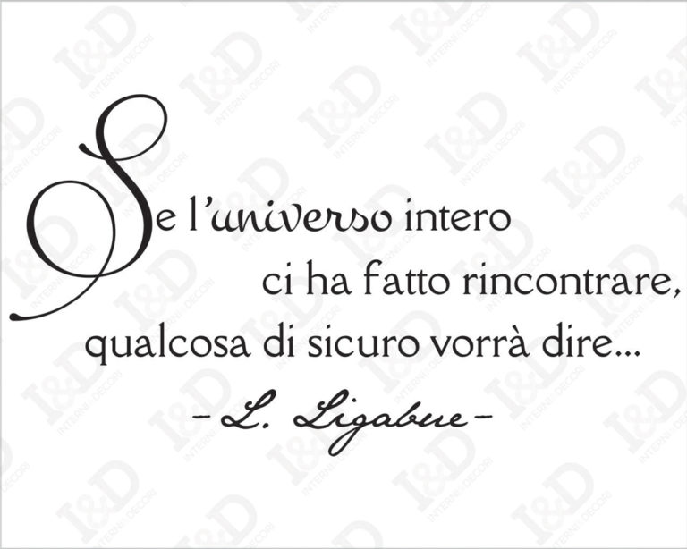Adesivo da parete frase Ligabue "TU SEI LEI"