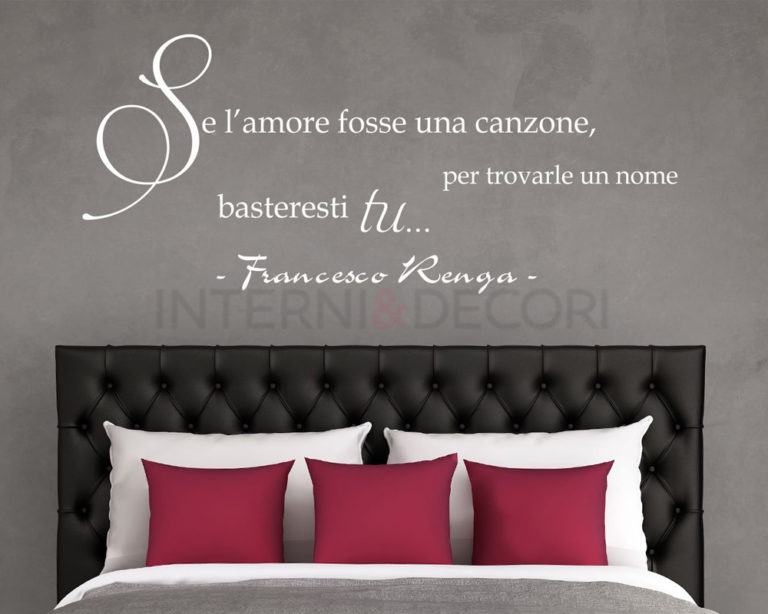 Adesivo da parete frase Francesco Renga "IL BENE"