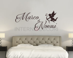 Adesivo da parete amore "CUPIDO CON NOMI"