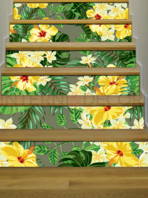 Stickers per scale fiori "IBISCUS GIALLI"