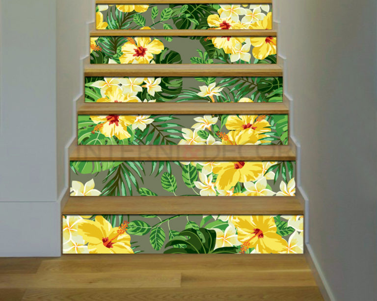 Stickers per scale fiori "IBISCUS GIALLI"