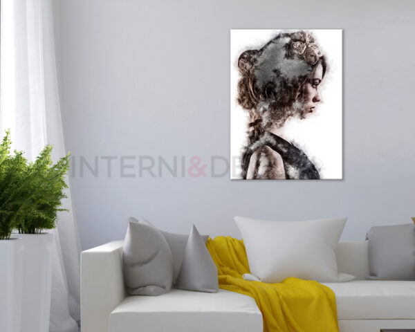 Quadro moderno "PROFILO DI DONNA" - Stampa su tela