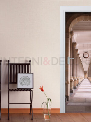 Decoro porta colonnato di Mill "PASSEGGIATA CON OROLOGIO"