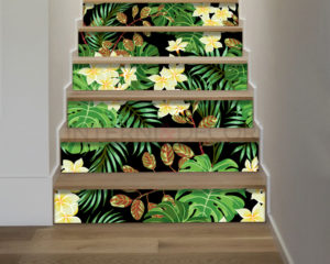 Decorazione per scale-piante tropicali-adesivo per scale