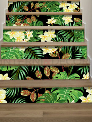Decorazioni adesive per scale "PIANTE TROPICALI"