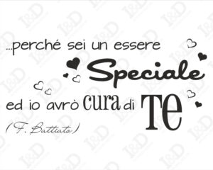 Frase murale adesiva-perché sei un essere speciale-adesivo murale