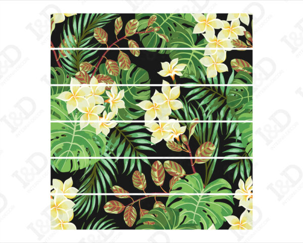 Decorazioni adesive per scale "PIANTE TROPICALI"