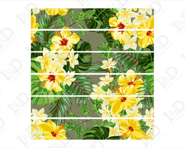 Stickers per scale fiori "IBISCUS GIALLI"