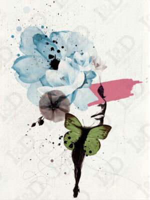 Quadro moderno donna-ritratto con f