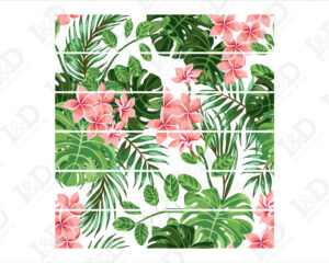 Adesivo per scale-foglie e fiori esotici-decorazione per scale