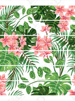 Adesivo per scale-foglie e fiori esotici-decorazione per scale