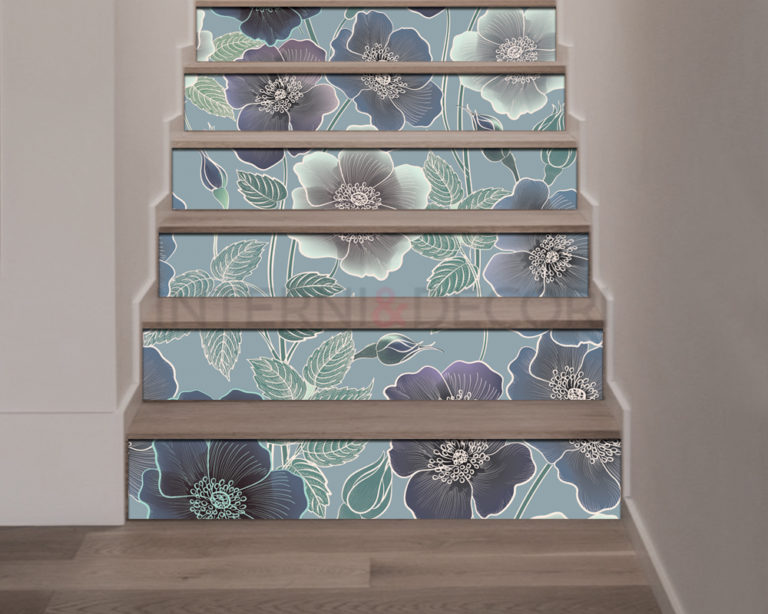 Stickers per scale "SFONDO CON FIORI"