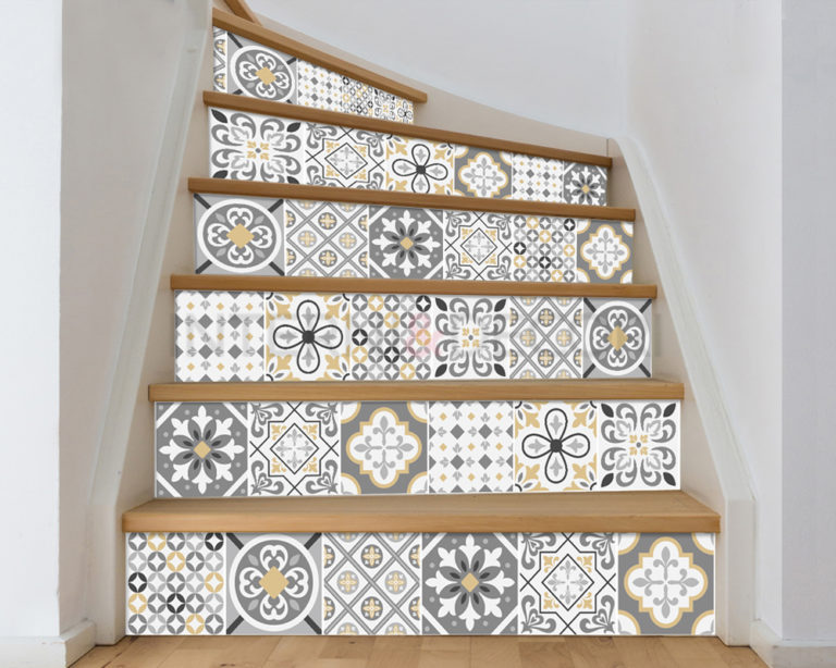 Adesivo per scale "GRAY AND YELLOW STAIRS"