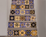 Adesivi per scale "GOLD AND BLUE STAIRS"