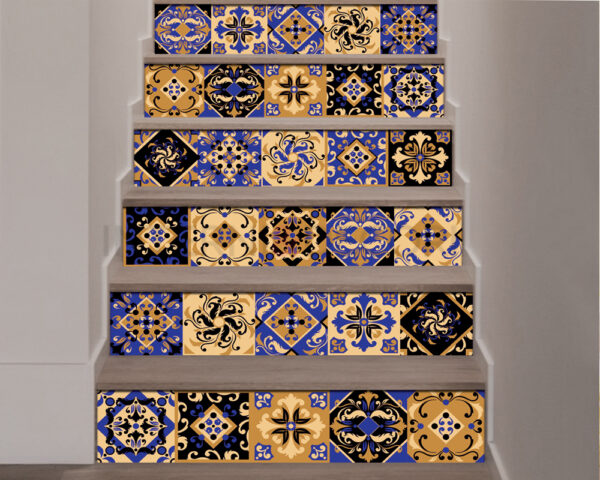 Adesivi per scale "GOLD AND BLUE STAIRS"