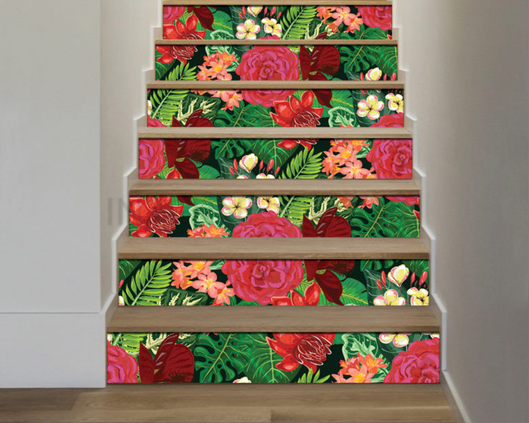 Stickers per scale fiori "PALME E PIANTE ESOTICHE"